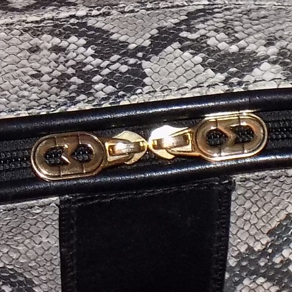 Marino Orlandi accordian bag snake embossed leather Italy - Picture 7 of 11